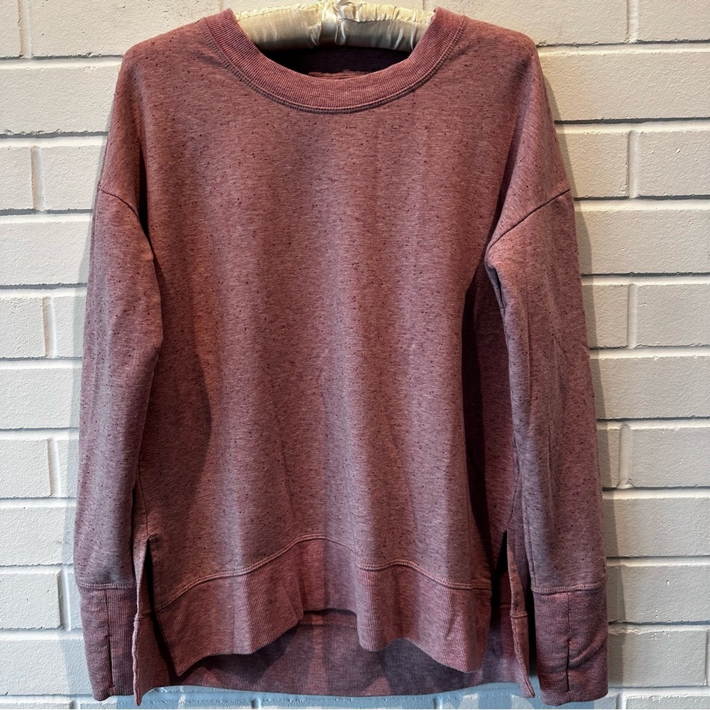 Athleta pink sweatshirt with speckles
